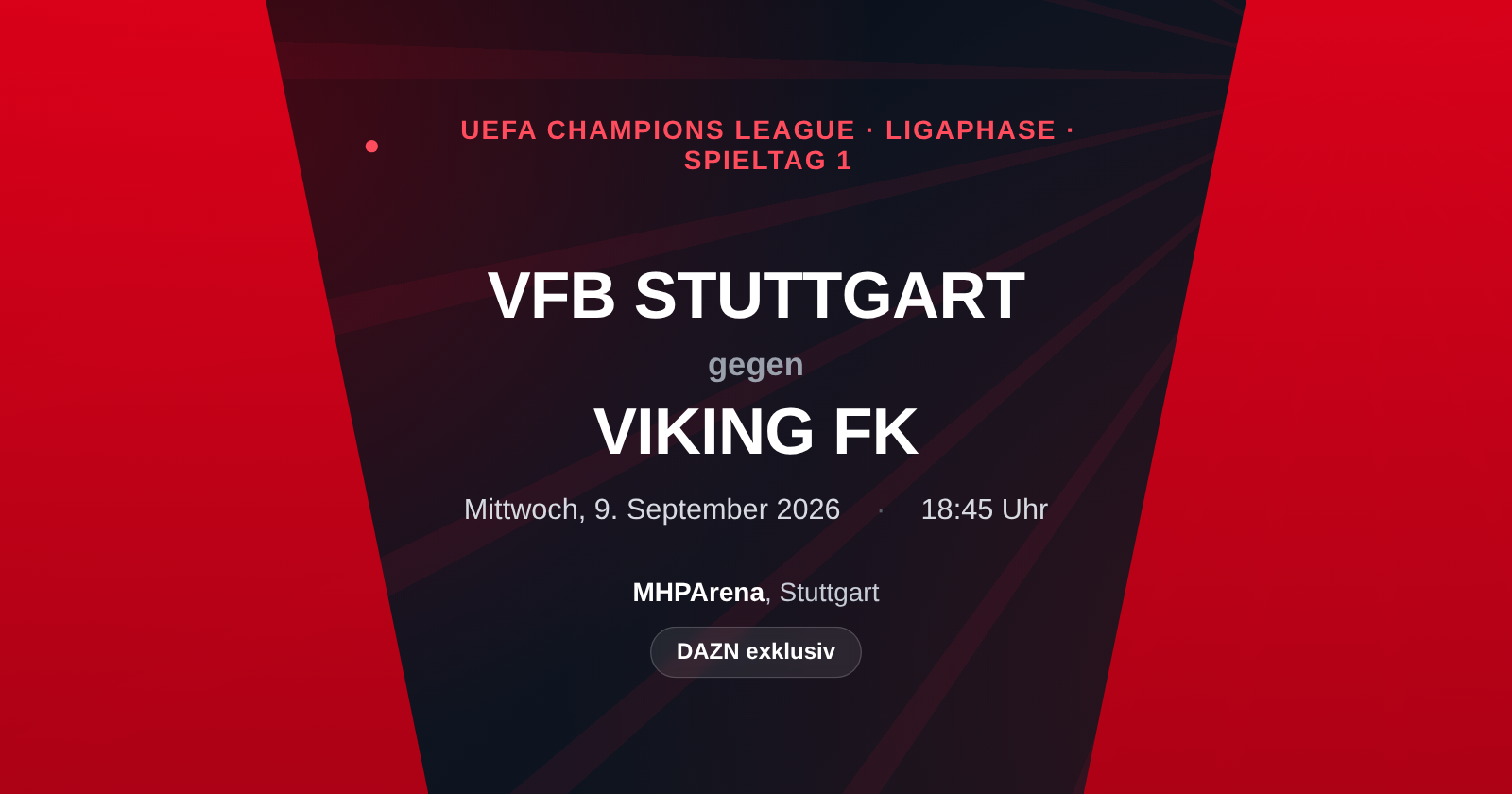VfB Stuttgart gegen Viking FK: Champions-League-Vorschau zum Ligaphase-Auftakt