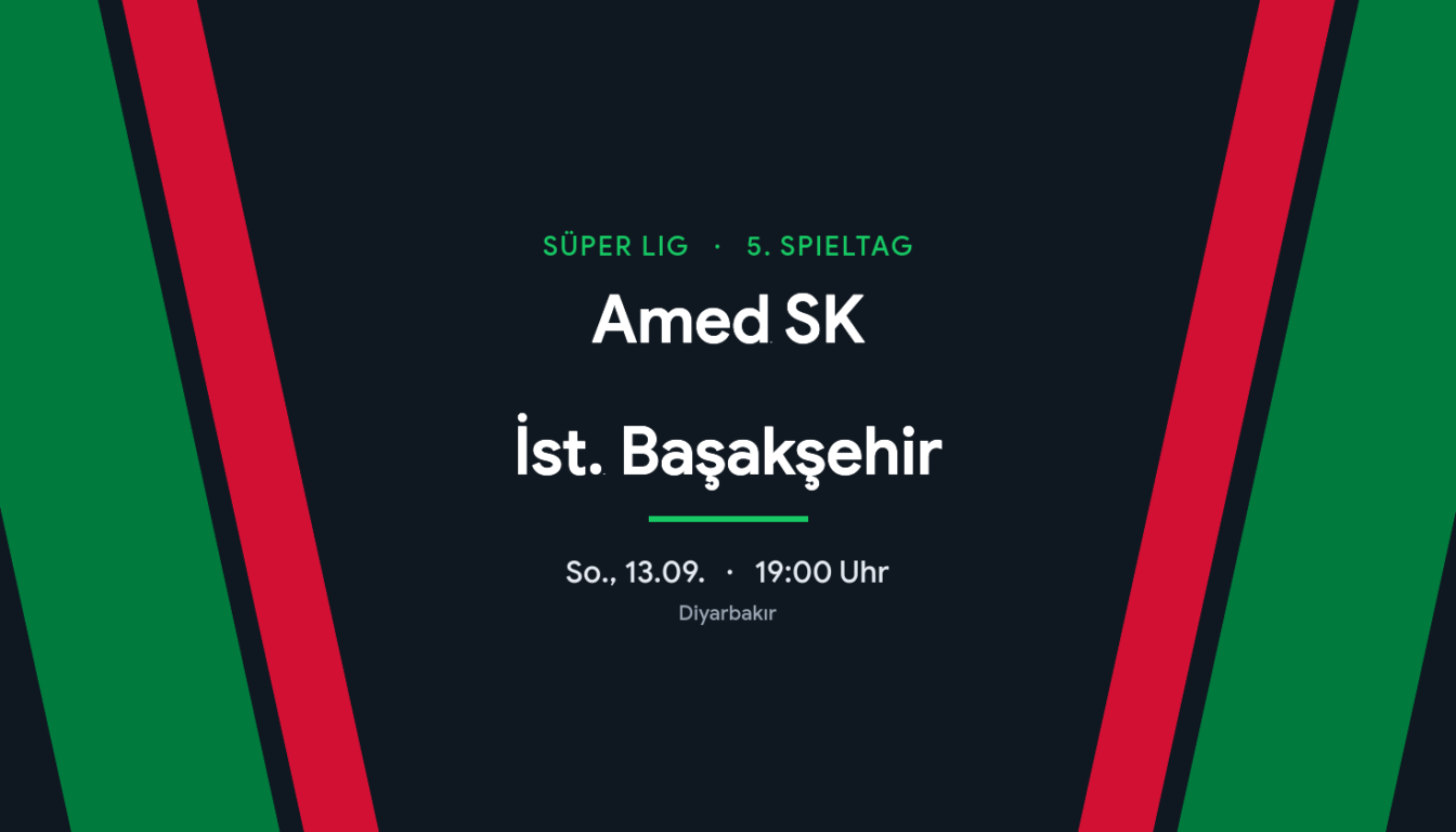 Amed SK – İstanbul Başakşehir: Aufsteiger empfängt strauchelnden Favoriten