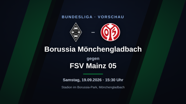 Borussia Mönchengladbach – FSV Mainz 05: Vorschau, Form & Prognose zum Bundesliga-Spieltag
