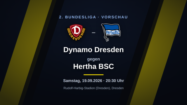 Dynamo Dresden – Hertha BSC: Vorschau, Form & Prognose zum 2. Bundesliga-Spieltag