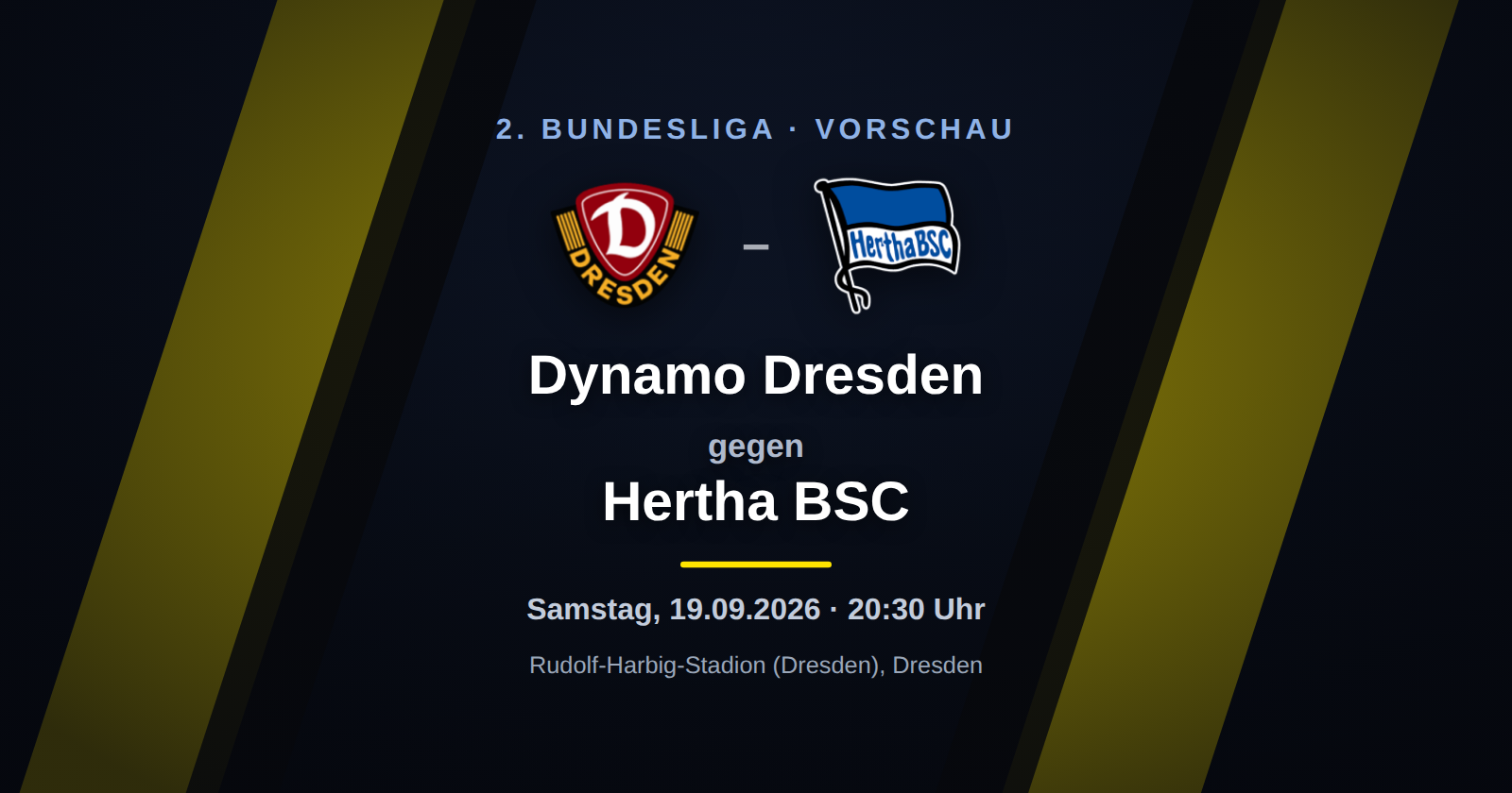 Dynamo Dresden – Hertha BSC: Vorschau, Form & Prognose zum 2. Bundesliga-Spieltag