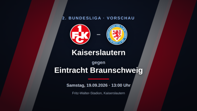 Kaiserslautern – Eintracht Braunschweig: Vorschau, Form & Prognose zum 2. Bundesliga-Spieltag