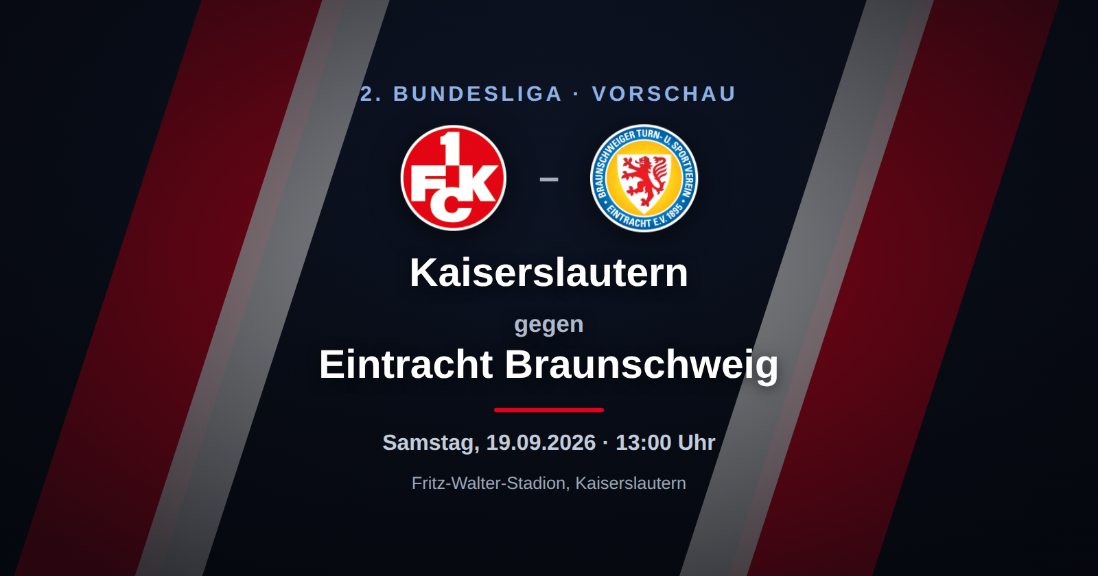 Kaiserslautern – Eintracht Braunschweig: Vorschau, Form & Prognose zum 2. Bundesliga-Spieltag