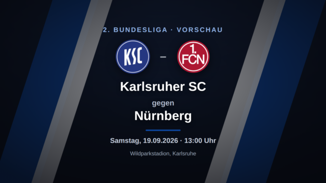 Karlsruher SC – Nürnberg: Vorschau, Form & Prognose zum 2. Bundesliga-Spieltag