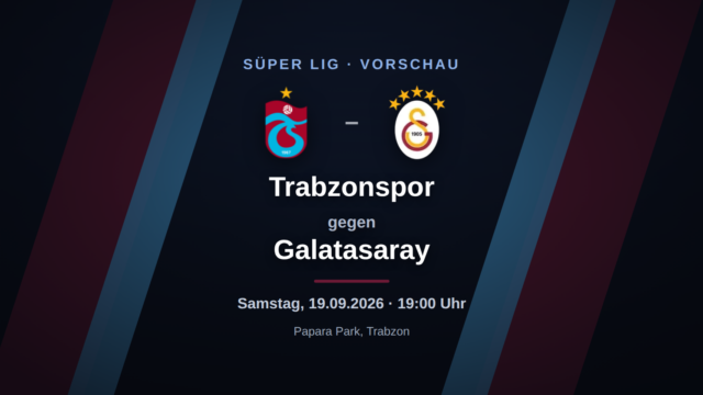 Trabzonspor – Galatasaray: Vorschau, Form & Prognose zum Süper Lig-Spieltag