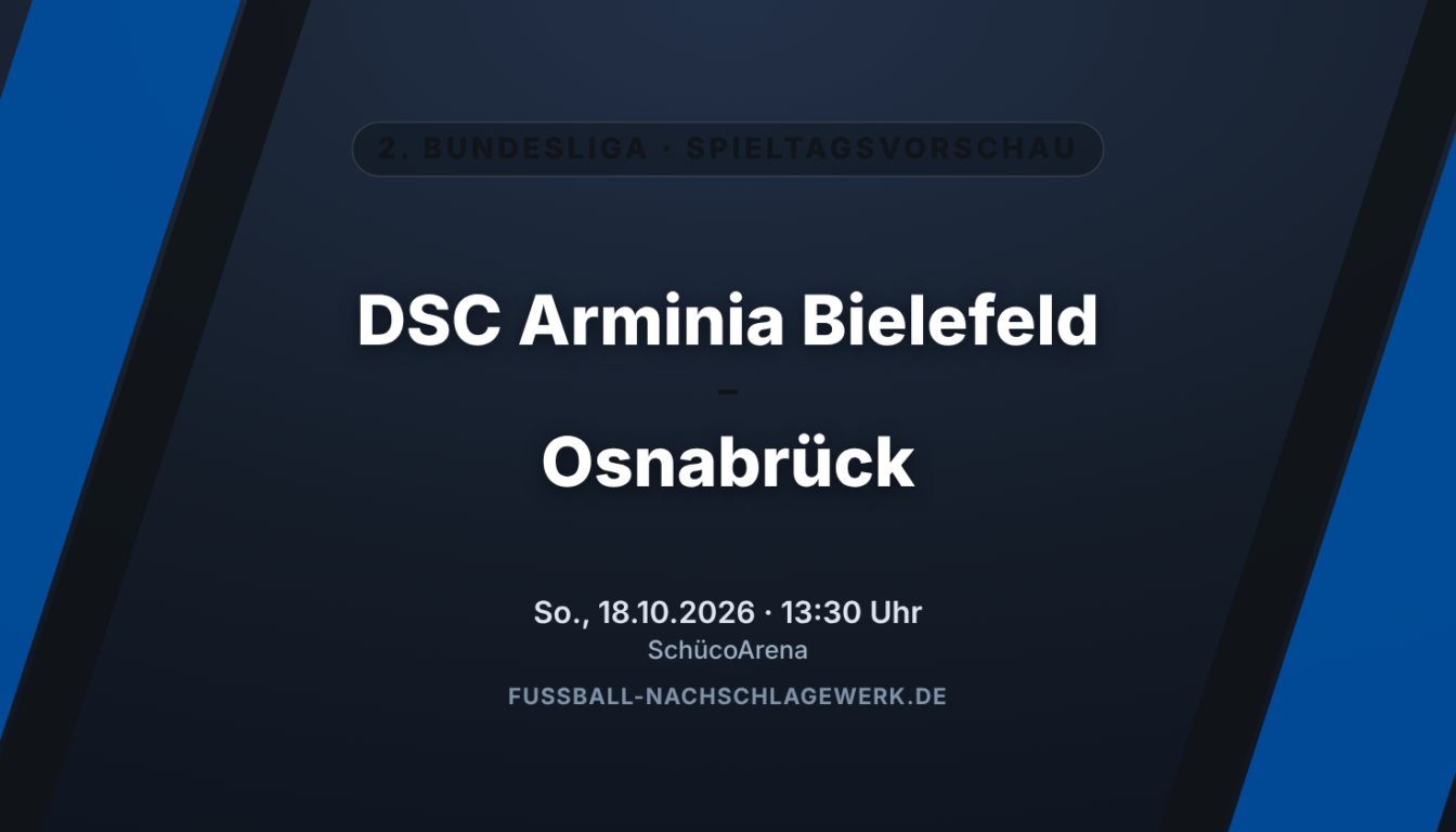 Arminia Bielefeld – Osnabrück: Ostwestfalen-Duell auf Augenhöhe in der SchücoArena