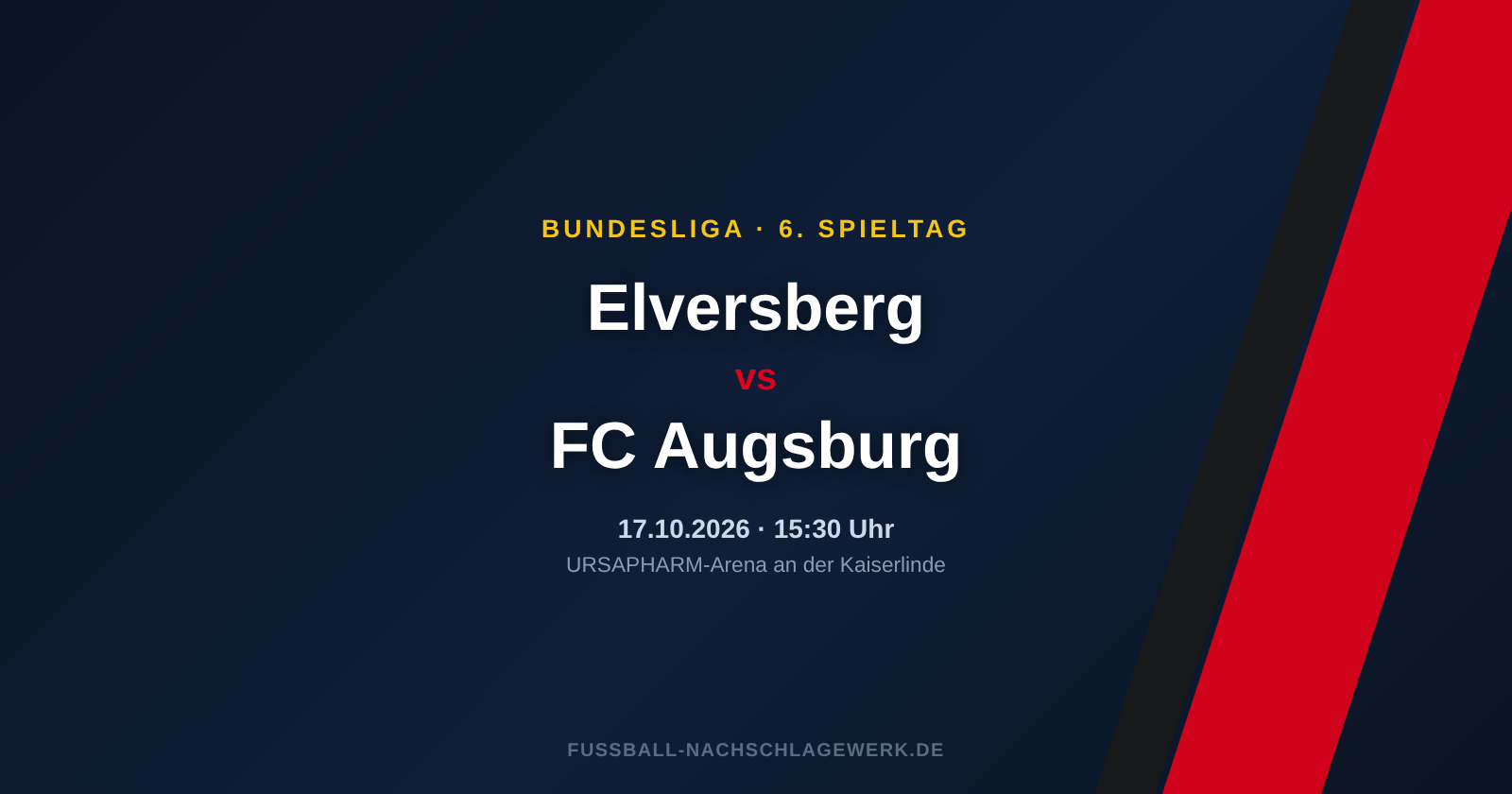 Elversberg – FC Augsburg: Spieltagsvorschau zum 6. Spieltag der Bundesliga
