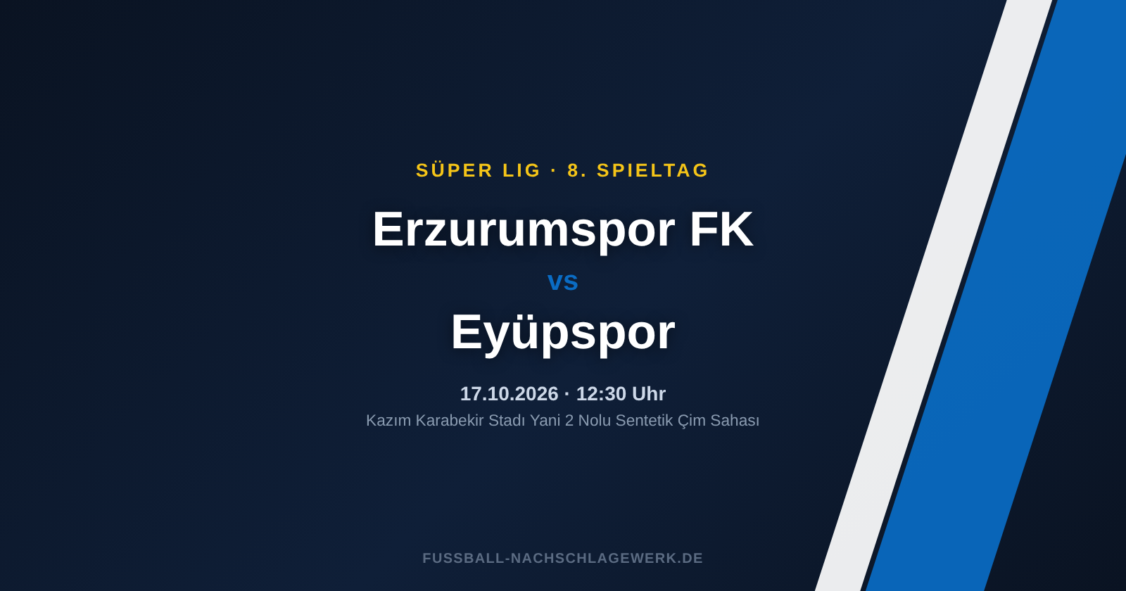 Erzurumspor FK – Eyüpspor: Spieltagsvorschau zum 8. Spieltag der Süper Lig