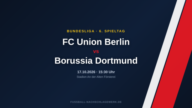 FC Union Berlin – Borussia Dortmund: Spieltagsvorschau zum 6. Spieltag der Bundesliga