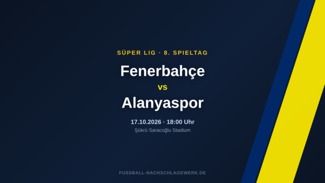 Fenerbahçe – Alanyaspor: Spieltagsvorschau zum 8. Spieltag der Süper Lig