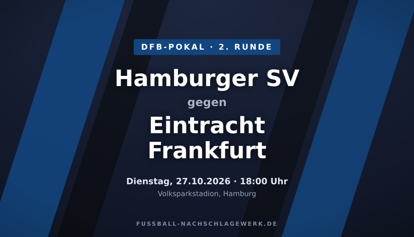 Hamburger SV – Eintracht Frankfurt: Bundesliga-Duell um den Achtelfinal-Einzug