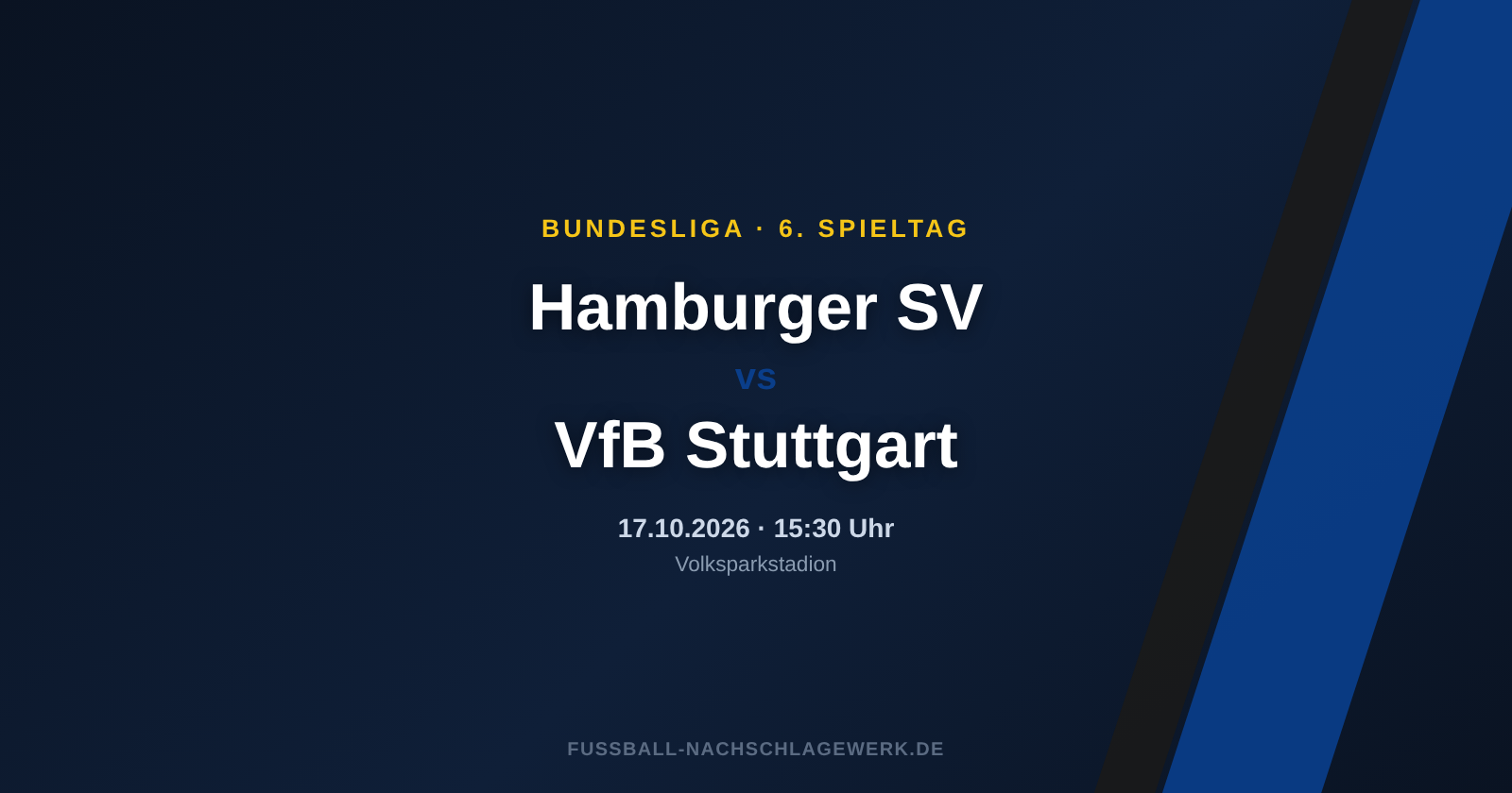 Hamburger SV – VfB Stuttgart: Spieltagsvorschau zum 6. Spieltag der Bundesliga