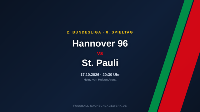 Hannover 96 – St. Pauli: Spieltagsvorschau zum 8. Spieltag der 2. Bundesliga