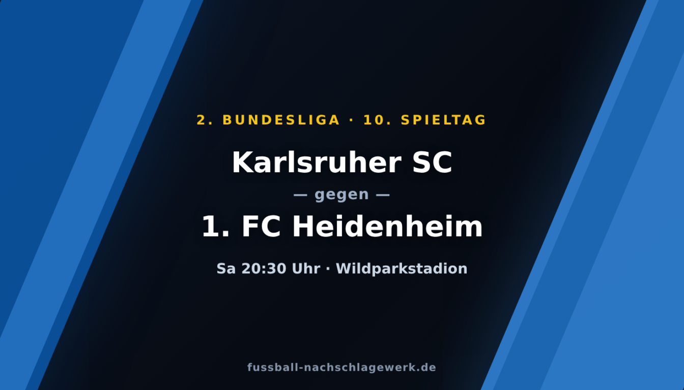 Karlsruher SC – 1. FC Heidenheim: KSC im Tabellenkeller gegen die stabile Brenz-Elf