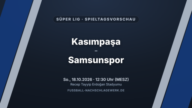 Kasımpaşa – Samsunspor: Krisenklub Samsunspor sucht in Istanbul den Ausweg