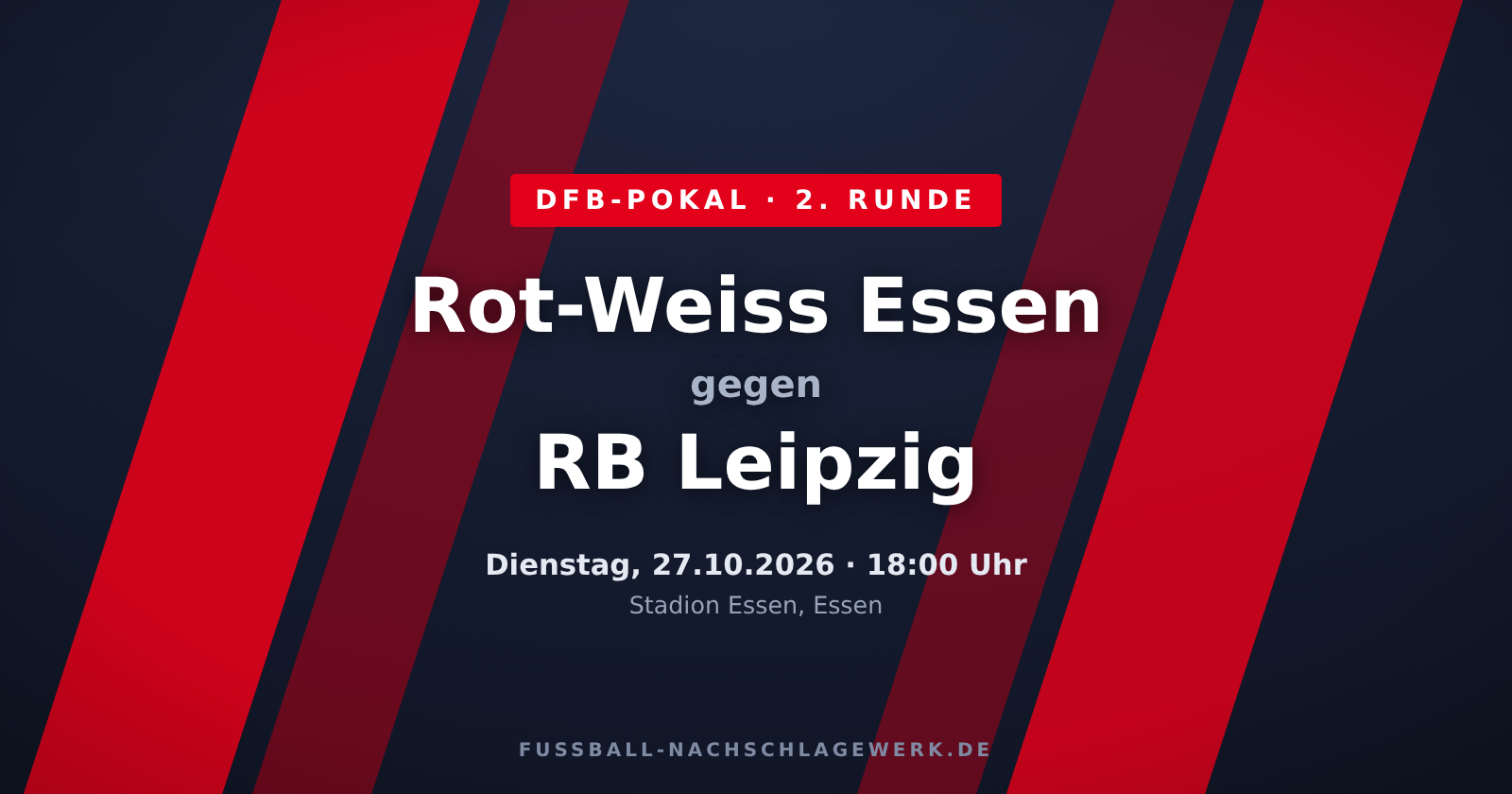 Rot-Weiss Essen – RB Leipzig: Außenseiter mit Rückenwind gegen wankende Sachsen