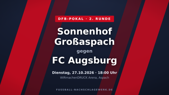 Sonnenhof Großaspach – FC Augsburg: Drittligist träumt vom Pokalwunder