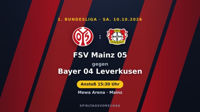 Mainz 05 – Leverkusen: Duell auf Augenhöhe | 1. Bundesliga