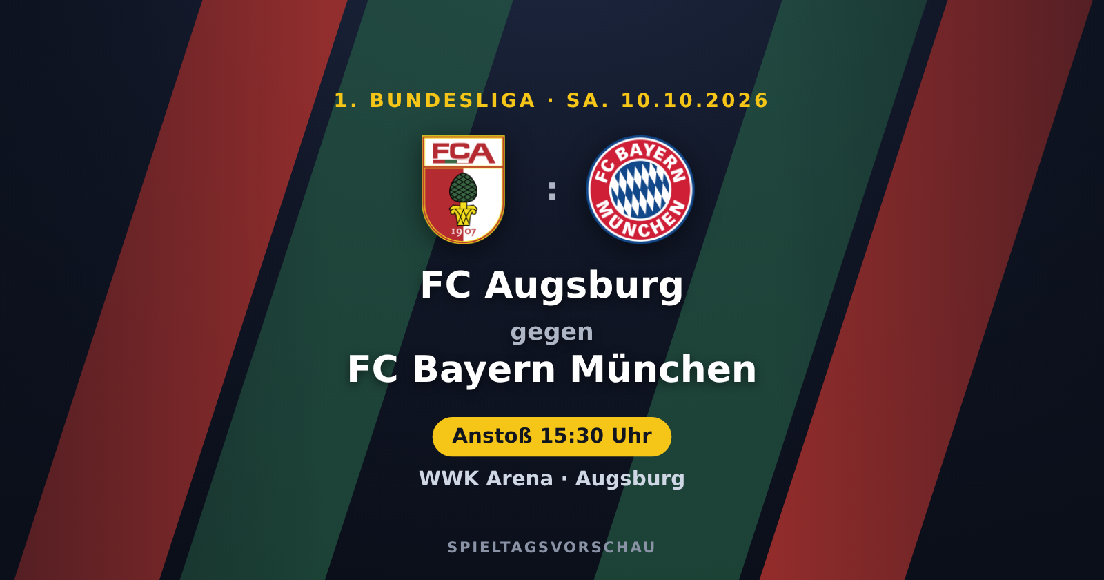 Augsburg – Bayern: Spitzenspiel um die oberen Plätze | 1. Bundesliga