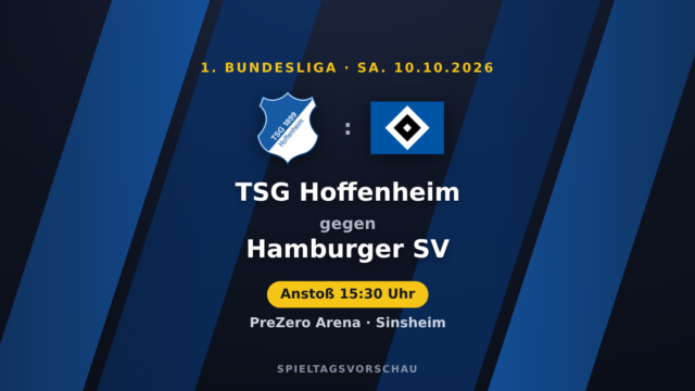 Hoffenheim – HSV: Duell auf Augenhöhe | 1. Bundesliga