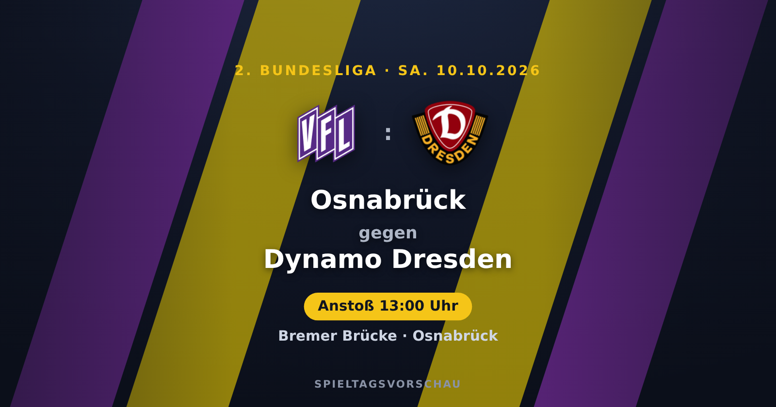 Osnabrück – Dynamo Dresden: Duell auf Augenhöhe | 2. Bundesliga