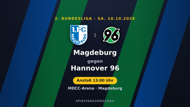Magdeburg – Hannover 96: Duell auf Augenhöhe | 2. Bundesliga