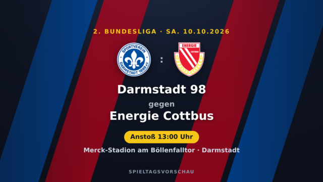 Darmstadt – Cottbus: Cottbus in der Favoritenrolle | 2. Bundesliga