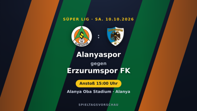 Alanyaspor – Erzurumspor: Alanyaspor in der Favoritenrolle | Süper Lig