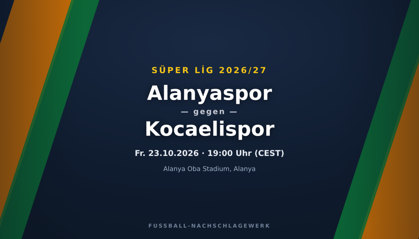Alanyaspor – Kocaelispor: Spieltagsvorschau, Ausfälle & Prognose (Süper Lig)