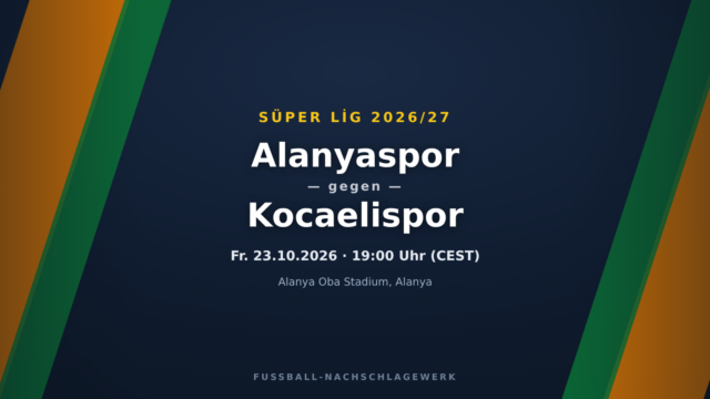 Alanyaspor – Kocaelispor: Spieltagsvorschau, Ausfälle & Prognose (Süper Lig)