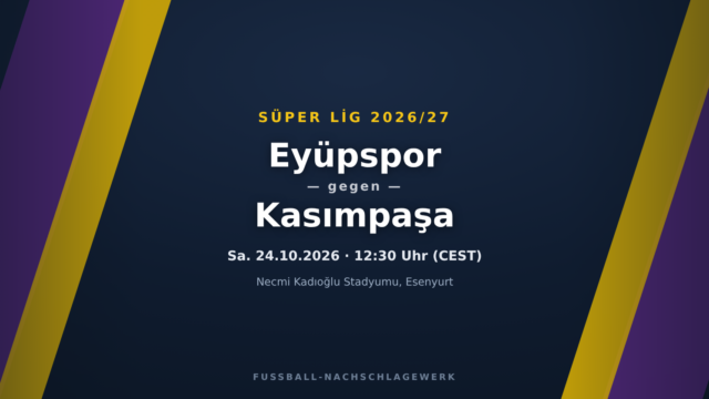 Eyüpspor – Kasımpaşa: Spieltagsvorschau, Ausfälle & Prognose (Süper Lig)