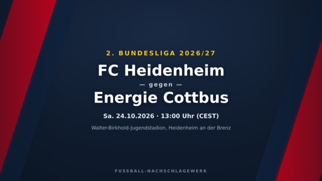 FC Heidenheim – Energie Cottbus: Spieltagsvorschau, Ausfälle & Prognose (2. Bundesliga)
