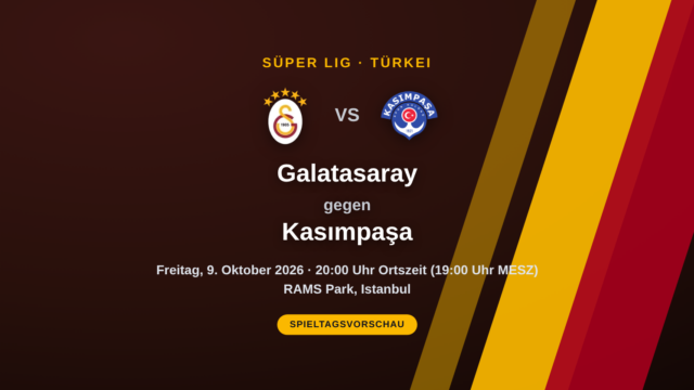 Galatasaray – Kasımpaşa: Wiedergutmachung nach dem Trabzon-Debakel | Süper Lig