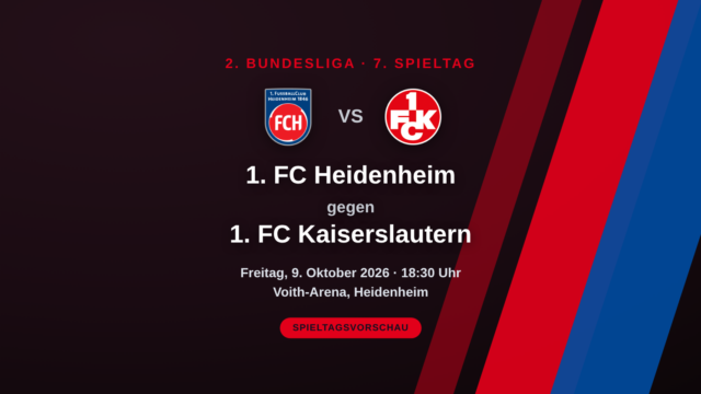 Heidenheim – Kaiserslautern: Spitzenspiel in der Voith-Arena | 2. Bundesliga, 7. Spieltag