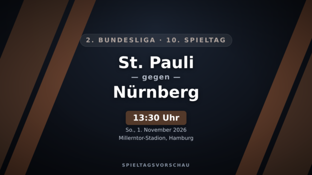 FC St. Pauli gegen 1. FC Nürnberg: Millerntor-Prüfung für den Tabellenzweiten