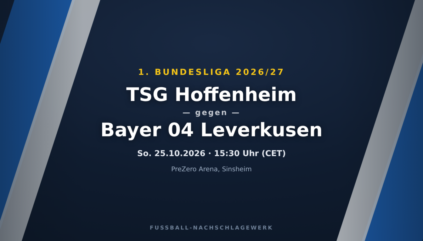 TSG Hoffenheim – Bayer 04 Leverkusen: Spieltagsvorschau, Ausfälle & Prognose (1. Bundesliga)