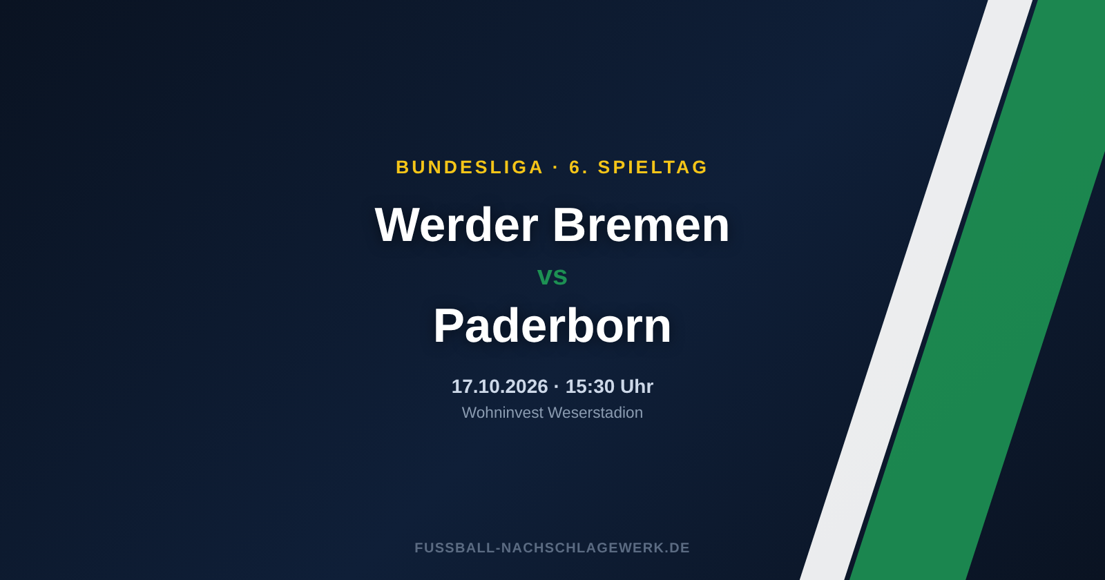 Werder Bremen – Paderborn: Spieltagsvorschau zum 6. Spieltag der Bundesliga