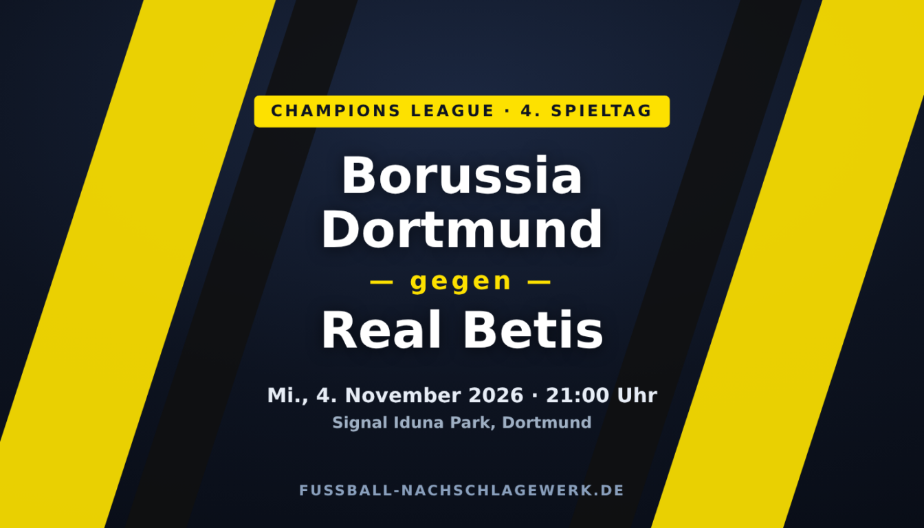 Borussia Dortmund – Real Betis: Vorschau, Prognose & Übertragung (Champions League)